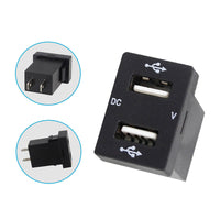 Dual USB Charger + Volt Meter Suitable For Toyota Hilux Prado Blue LED 12V 4.2A