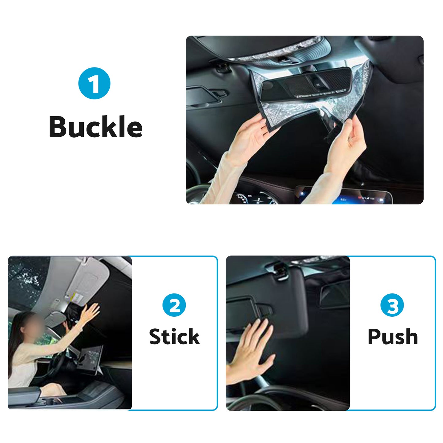 {{ 6 Layer Thick WindScreen Sun Shade Suitable for Isuzu MU-X 2020-25 w/Storage Bag }} - Buy Car Parts Online at {{ Kaka Auto Parts }}.