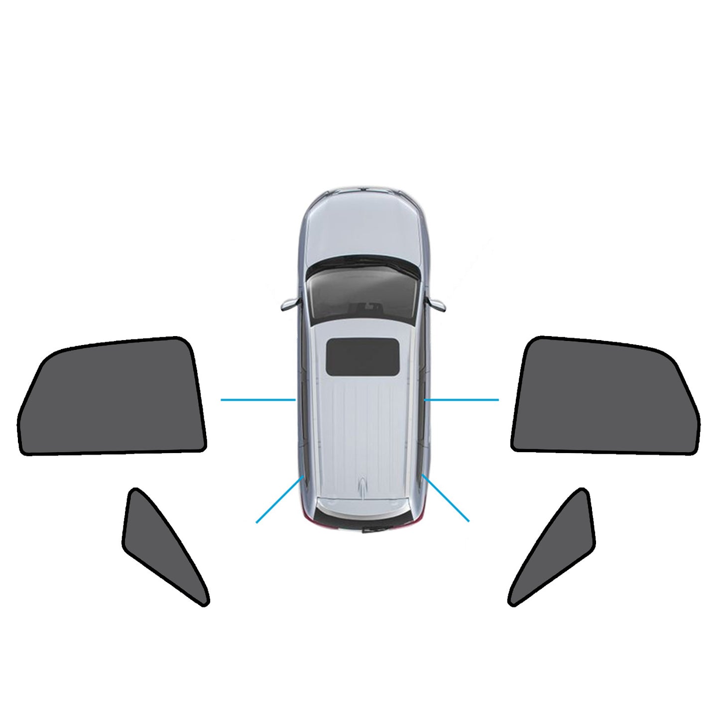 {{ Magnetic Mesh Sun Blind Shades Suitable for Audi Q3 2011-2018 on Front/Rear }} - Buy Car Parts Online at {{ Kaka Auto Parts }}.