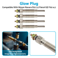 Glow Plug 4x Suitable For Nissan Patrol GQ Y60 4.2 Diesel TD42 1988-1997 1855G-NI025