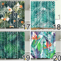 {{ Bathroom Fabric Shower Curtain 12 Hook Set Water Resistant Tropical Plants Panel }} - Buy Car Parts Online at {{ Kaka Auto Parts }}.