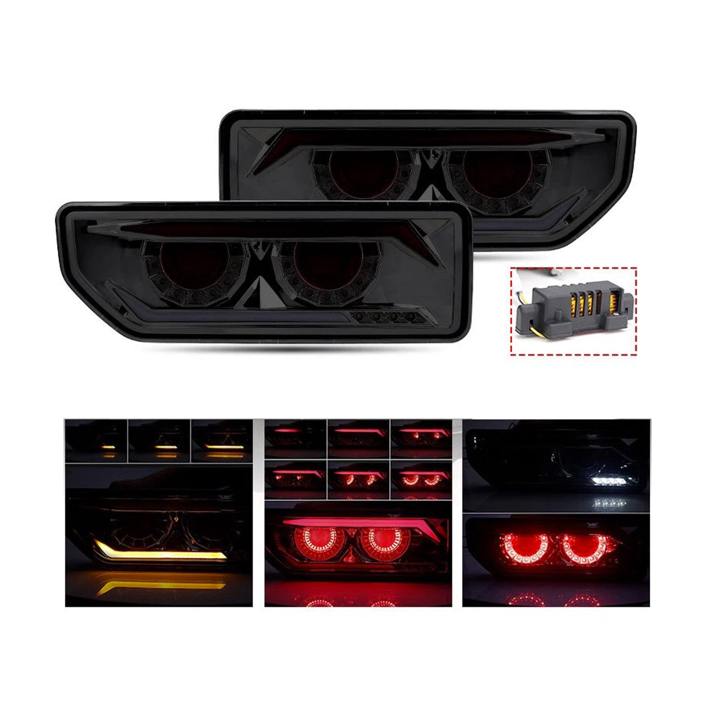 Pair LED Rear Tail Lamps Dynamic Turn Signal Suitable For Suzuki Jimny 2019-2024