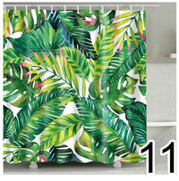 {{ Bathroom Fabric Shower Curtain 12 Hook Set Water Resistant Tropical Plants Panel }} - Buy Car Parts Online at {{ Kaka Auto Parts }}.
