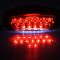 Universal Smoke LED Rear Brake Stop Tail Light With License Plate Light Suitable For Motorcycle