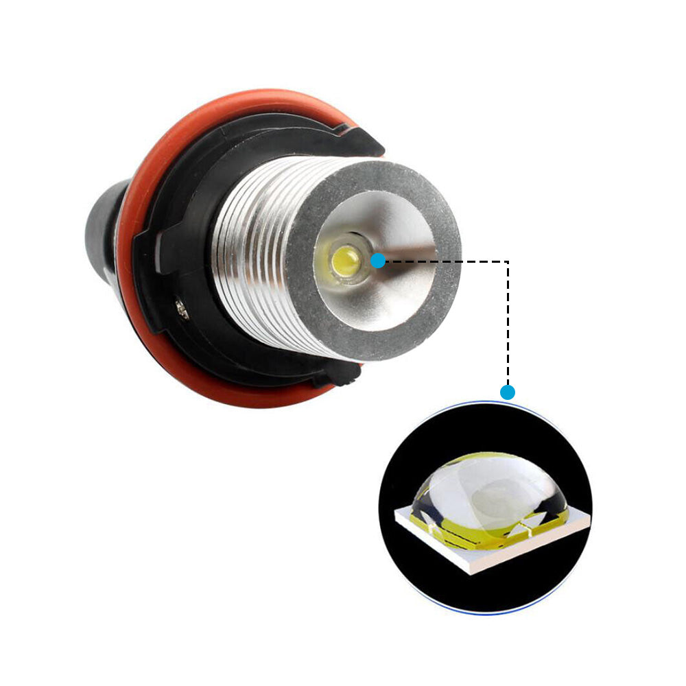 2x Angel Eyes LED Halo Ring Light Bulbs Error Free Suitable For BMW X5 E39 E53 E60 E61 E63