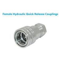 Pair Hydraulic Quick Release Coupling 1 or 2 Inch BSP Suitable For Tractor Loader Male & Female Set
