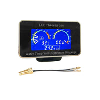 {{ 3in1 LCD Oil Pressure Gauge Monitor+Voltmeter+Water Temp Gauge 12V/24V Car Truck }} - Buy Car Parts Online at {{ Kaka Auto Parts }}.
