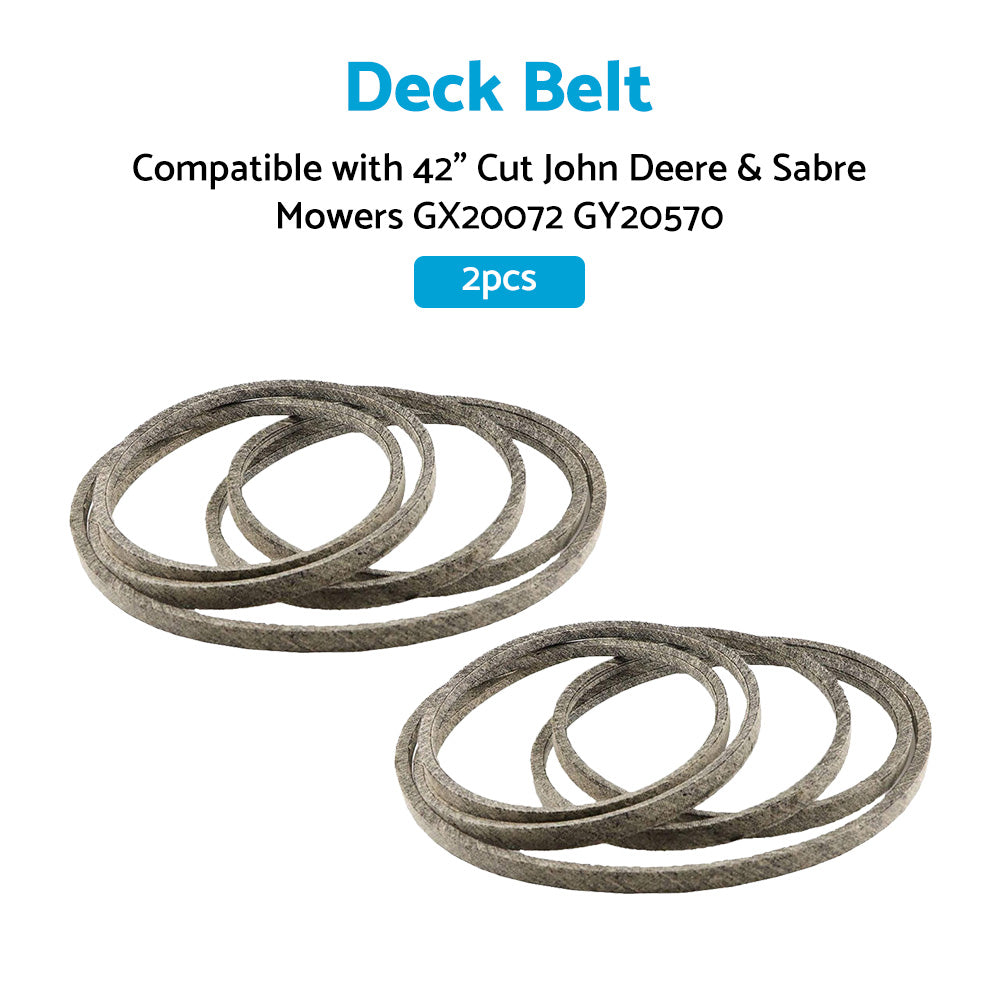 2x Deck Belt Suitable For 42-Inch John Deere & Sabre Mowers GX20072 / GY20570