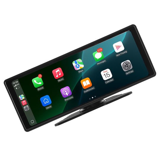 10" Car Stereo Touchscreen With CarPlay Android Auto + DVR Front Rear Camera