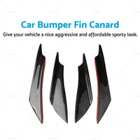 {{ 4x Carbon Fiber Car Bumper Fin Canard Splitter Diffuser Valence Spoiler Lip }} - Buy Car Parts Online at {{ Kaka Auto Parts }}.