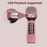 Wireless Bluetooth Portable Karaoke Microphone Speaker Rechargeable Handheld Mic With USB Speaker for Home Party Singing
