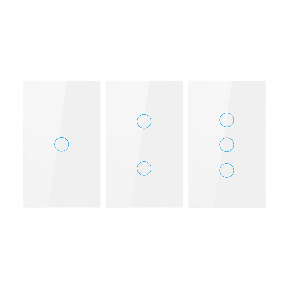 1Piece 1/2/3 Gang Touch Wall Light Switch LED 1 Way Touch Glass Switch
