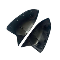2x Black Rear Mirror Cover Caps Suitable For BMW X3 G01 / X4 G02 / X5 G05 / X6 G06