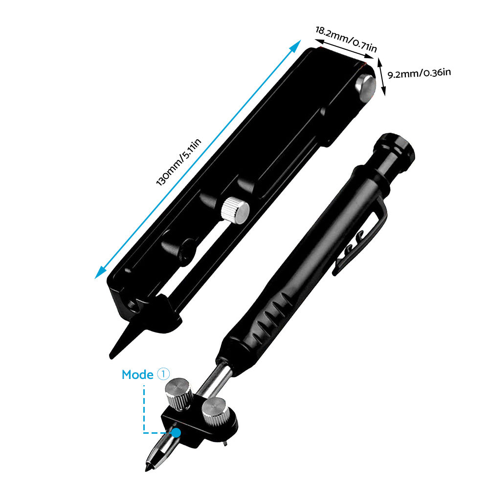 Multi-Function Scribing Tool Suitable For Construction and Precise Woodworking with 6x Pencils