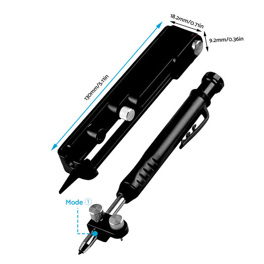 Multi-Function Scribing Tool Suitable For Construction and Precise Woodworking with 6x Pencils
