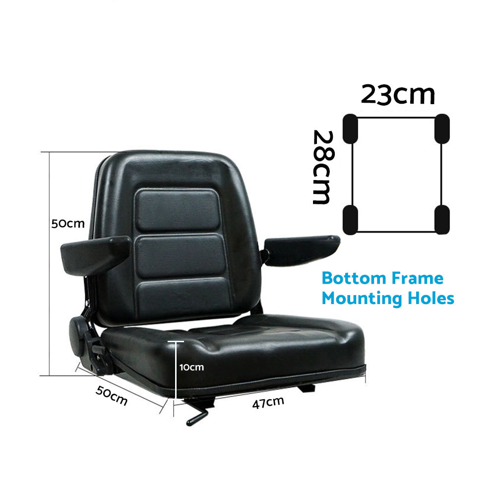 {{ Tractor Seat Forklift Excavator Universal Suspension Backrest Truck Chair Adjust }} - Buy Car Parts Online at {{ Kaka Auto Parts }}.