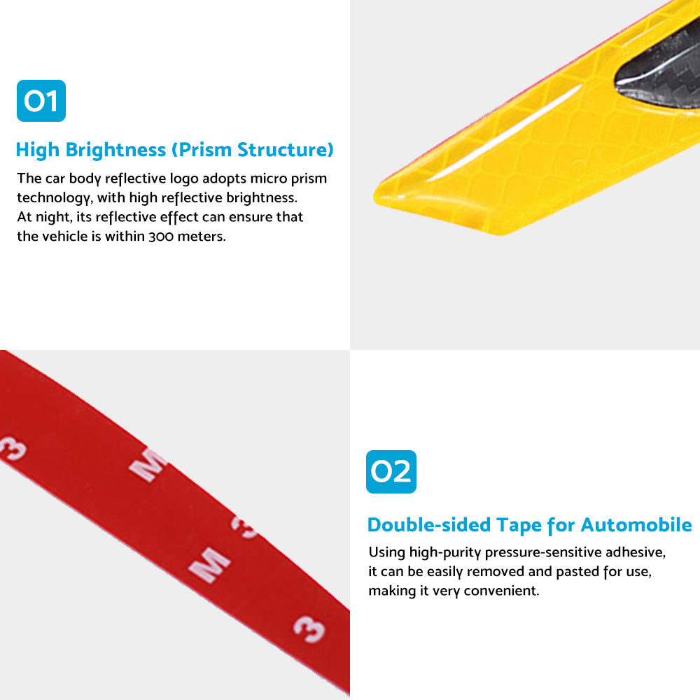{{ Reflective Carbon Fiber Car Door Edge Guard Bump Protector Sticker Universal }} - Buy Car Parts Online at {{ Kaka Auto Parts }}.