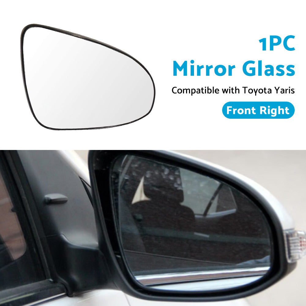 Right Side Mirror Glass with Back Plate Suitable For Toyota Yaris 2012-2019