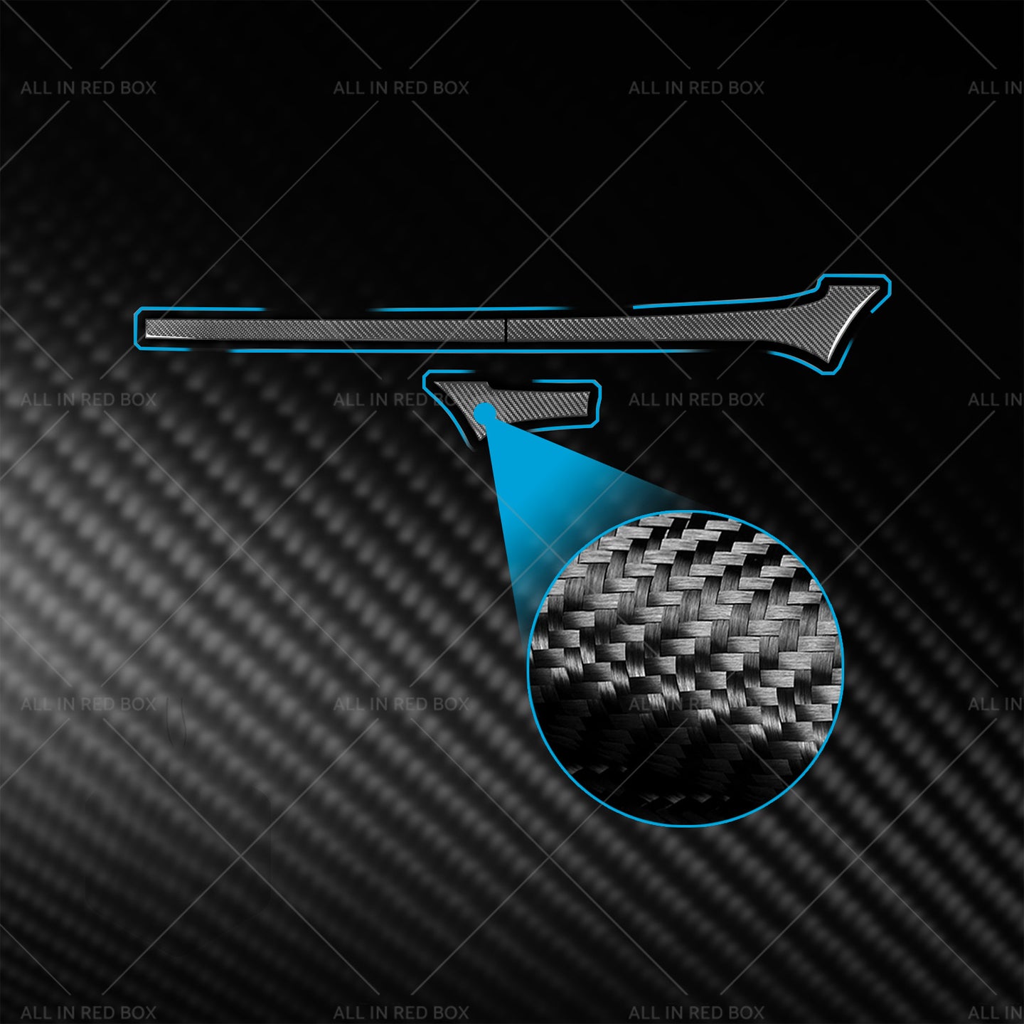 {{ Carbon Fiber Dashboard Sticker Trim Suitable For Toyota Hilux Revo 2015-2023 RHD }} - Buy Car Parts Online at {{ Kaka Auto Parts }}.