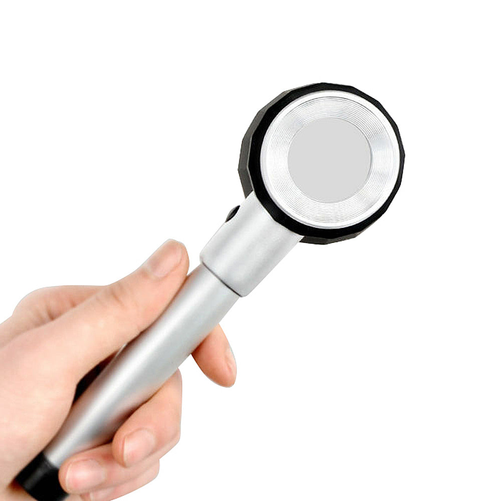Hand Held 45x Magnifying Glass Jewellery Magnifier Loupe with Scale 3 Led Lights