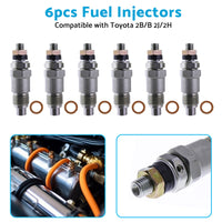 {{ 6PCS Fuel Injectors 093500-1810 23600-48011 Suitable For Toyota 2B B 2J 2H }} - Buy Car Parts Online at {{ Kaka Auto Parts }}.