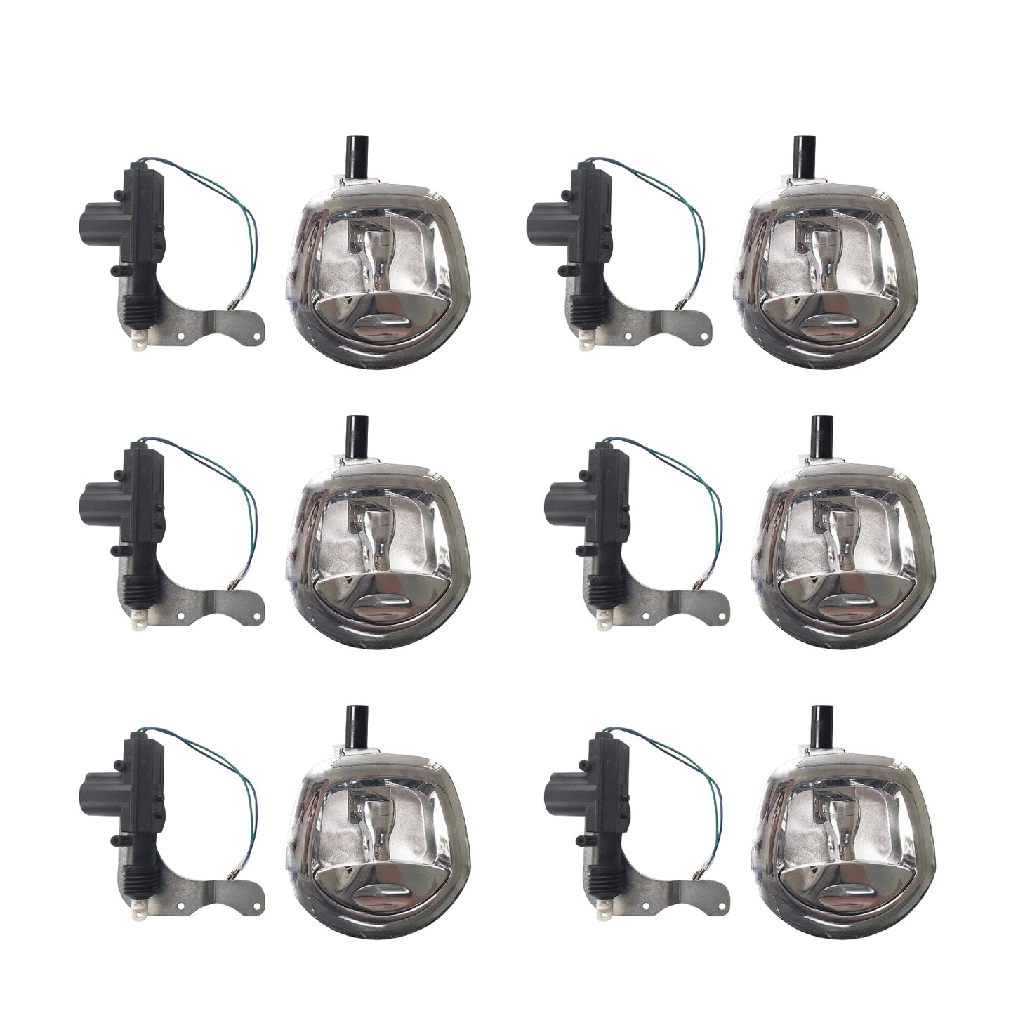 {{ 6 Set Chrome Power Operated Recessed Folding Whale Tail T-Lock Handle Toolbox }} - Buy Car Parts Online at {{ Kaka Auto Parts }}.