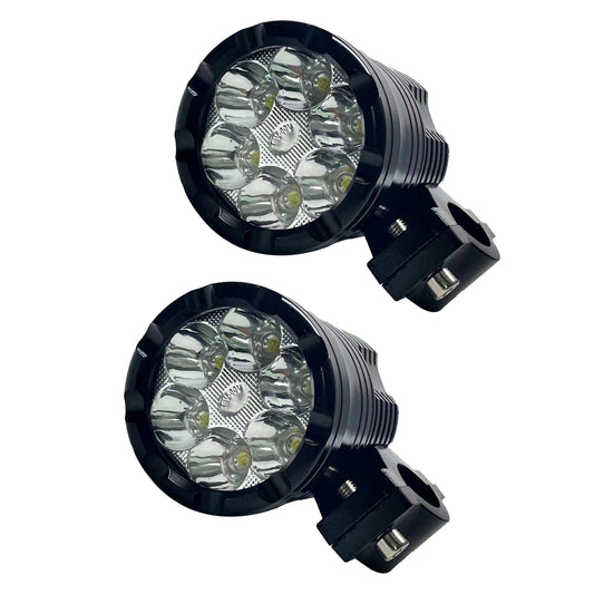 2x LED Headlight Motorcycle Waterproof Driving & Fog Spotlight Lamp