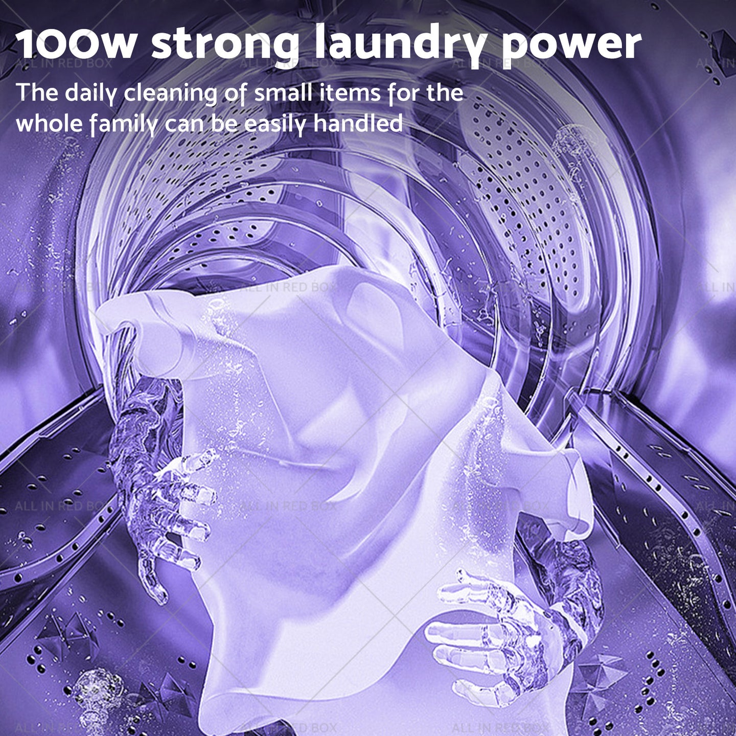 {{ 8L Foldable Washing Machine Portable 3 Modes Deep Cleaning Automatic Washer 240V }} - Buy Car Parts Online at {{ Kaka Auto Parts }}.