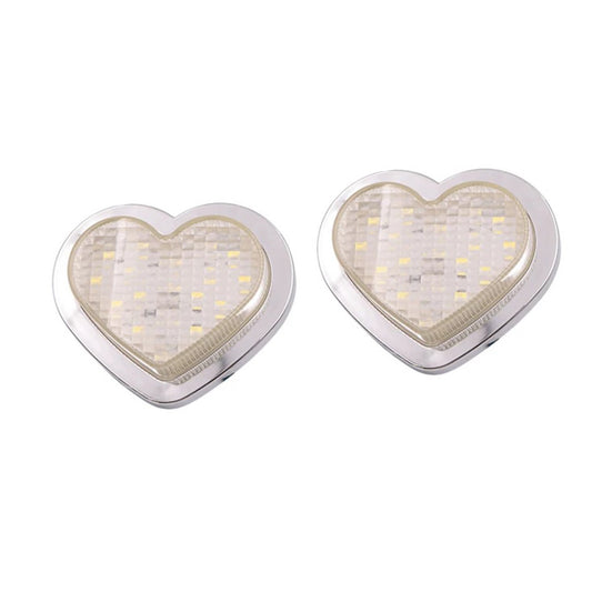 Pair of 12V LED Side Marker Indicators Suitable For Heart Clear Flash White