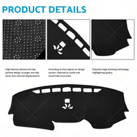 Dash Mat Interior Dashboard Cover Non-Slip Black Suitable For Honda CR-V 2017-2023 SUV