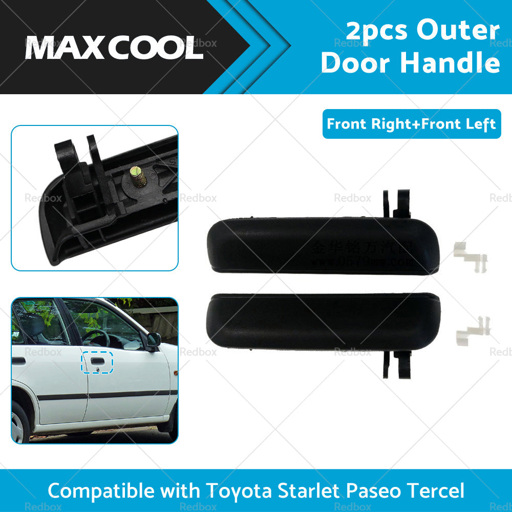 {{ Pair LHRH FRONT Outer Door Handle Suitable For Toyota Starlet EP91 96~99 Black }} - Buy Car Parts Online at {{ Kaka Auto Parts }}.