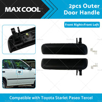 {{ Pair LHRH FRONT Outer Door Handle Suitable For Toyota Starlet EP91 96~99 Black }} - Buy Car Parts Online at {{ Kaka Auto Parts }}.