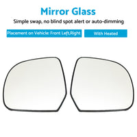 Left+Right Side Heated Mirror Glass Suitable For Nissan Almera N17 2012 On