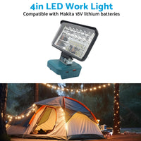 {{ 4in LED Work Light Suitable For Makita 18V Li-Ion Battery Workshop Flashlights }} - Buy Car Parts Online at {{ Kaka Auto Parts }}.