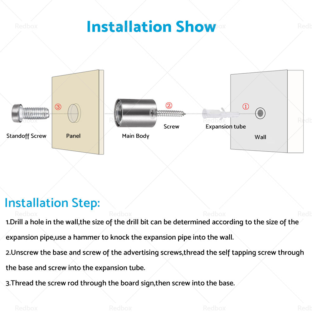 {{ 20 PCS Stainless Stand off Bolts Mount Standoffs Sign Advertisement Fixings }} - Buy Car Parts Online at {{ Kaka Auto Parts }}.