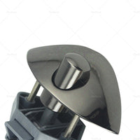 {{ 2x Zinc Alloy Half Moon Handle Push Lock Knob For Camper RV Kitchen Cabin Black }} - Buy Car Parts Online at {{ Kaka Auto Parts }}.