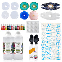 Epoxy Resin 1:1 AB Kit Craft Coating UV Color Pigment Paste Liquid Silicone Mold