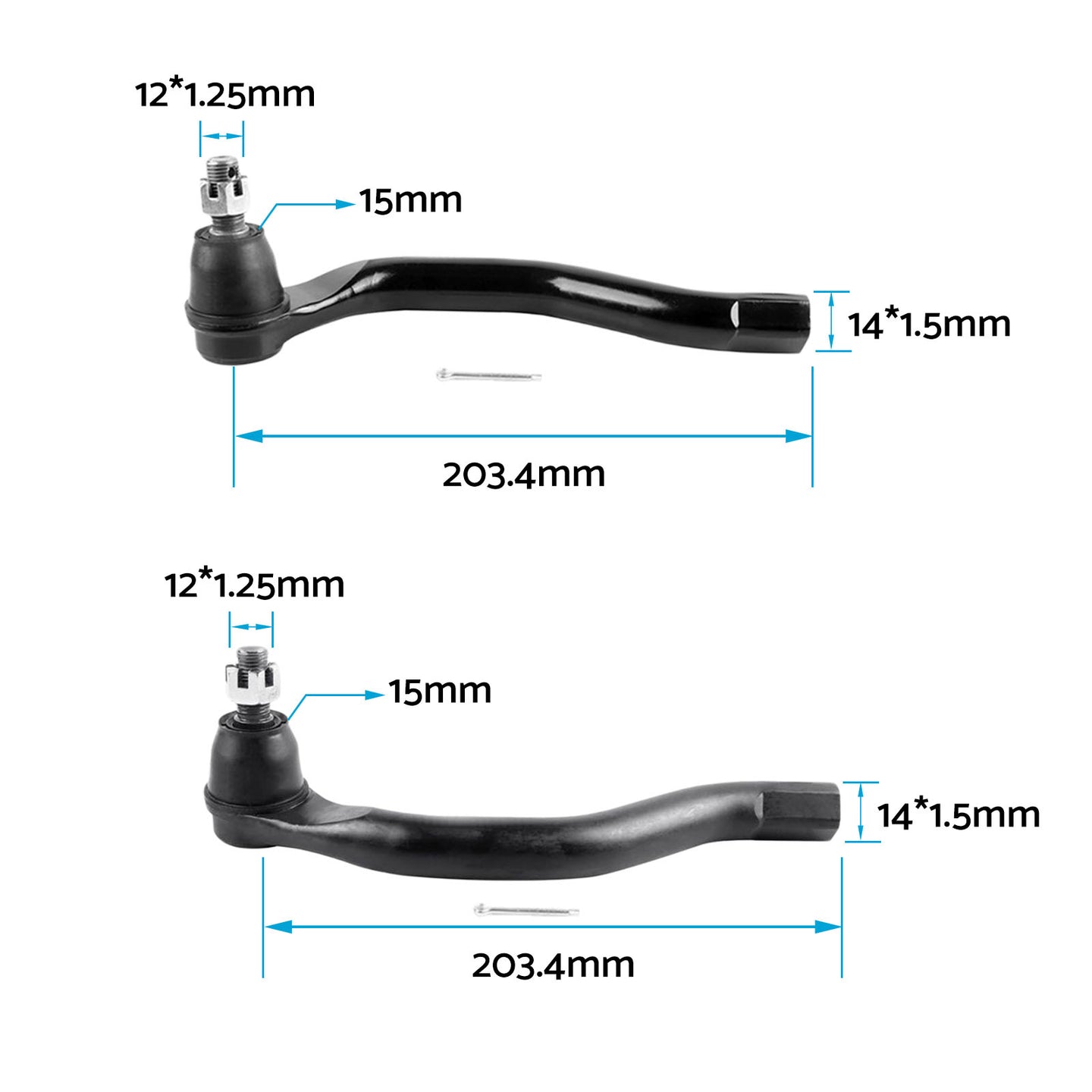 {{ Pair LH+RH Tie Rod Ends Suitable For Honda Civic FD FD1 FD2 FD3 1.3 2006-2012 }} - Buy Car Parts Online at {{ Kaka Auto Parts }}.