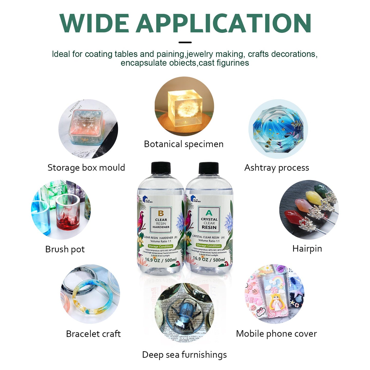 {{ 2Ltr Epoxy Resin 1:1 AB Kit Art DIY UV Crafts Glass & Water Clear Epoxy Coating }} - Buy Car Parts Online at {{ Kaka Auto Parts }}.