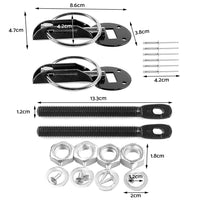 Universal Racing Bonnet Hood Lock Latch Pins Kit Set Suitable For Car Modification
