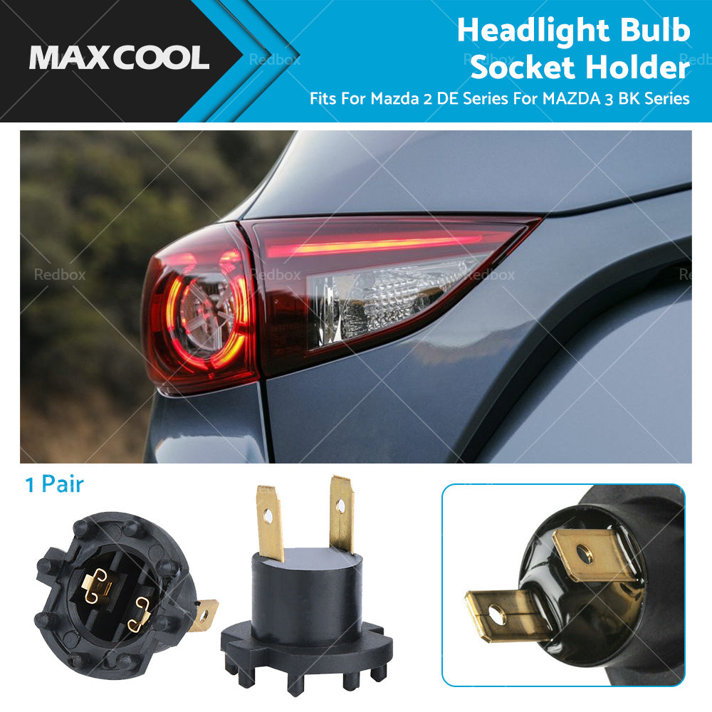 {{ 1 Pair Headlight Bulb Socket Adapter Holder Fits For Mazda 2 DE For MAZDA 3 BK }} - Buy Car Parts Online at {{ Kaka Auto Parts }}.