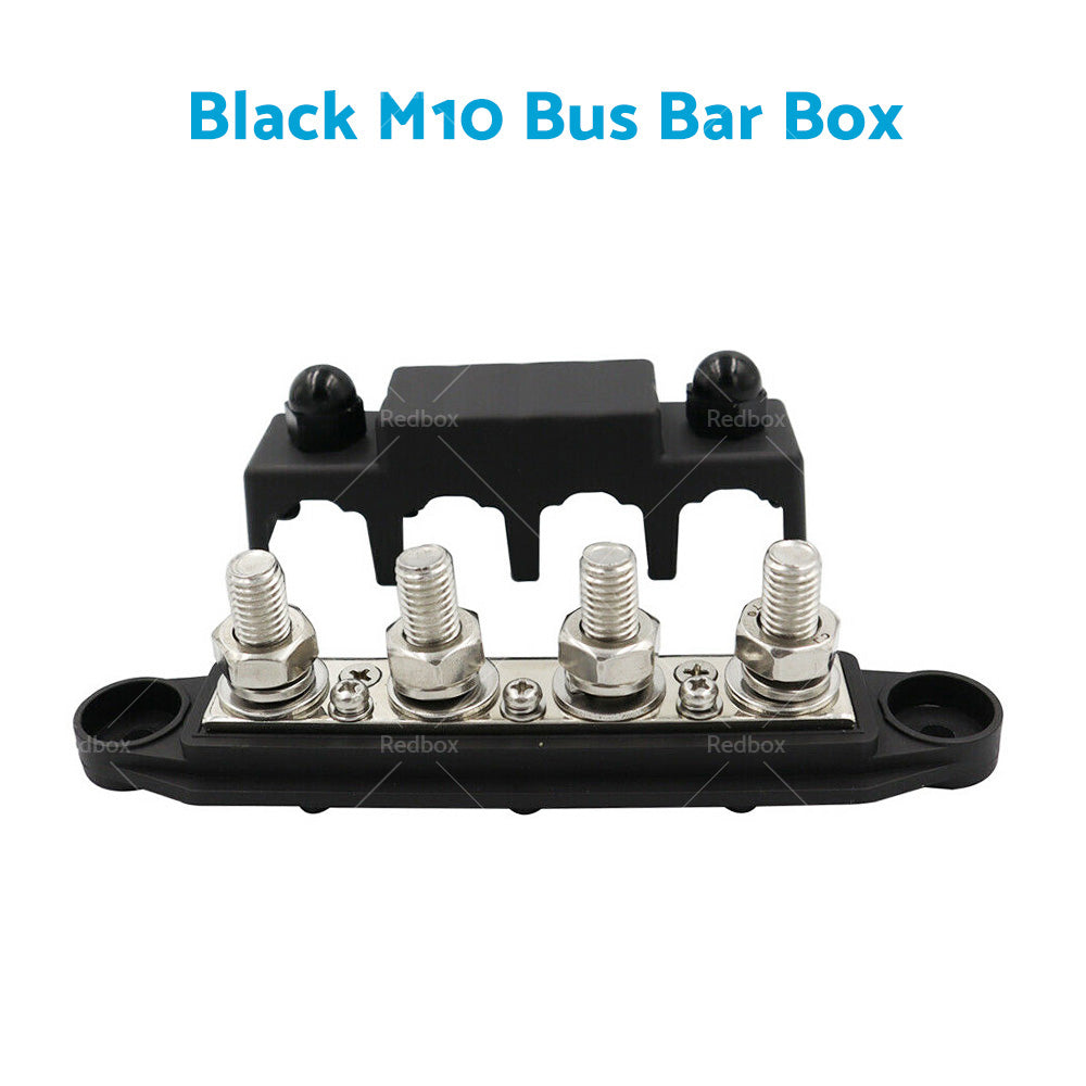 {{ 1x M8 or M10 DC 48V Studs Bus Bar Power Distribution Box Terminal Block Red or Black }} - Buy Car Parts Online at {{ Kaka Auto Parts }}.