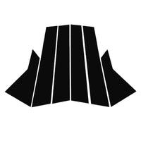 6x Black Pillar Post Cover Trims Suitable For Honda Civic 2022