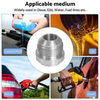 AN10 Male Aluminium Weld On JIC Bungs x 2 Fitting -10AN JXSS032-10-A