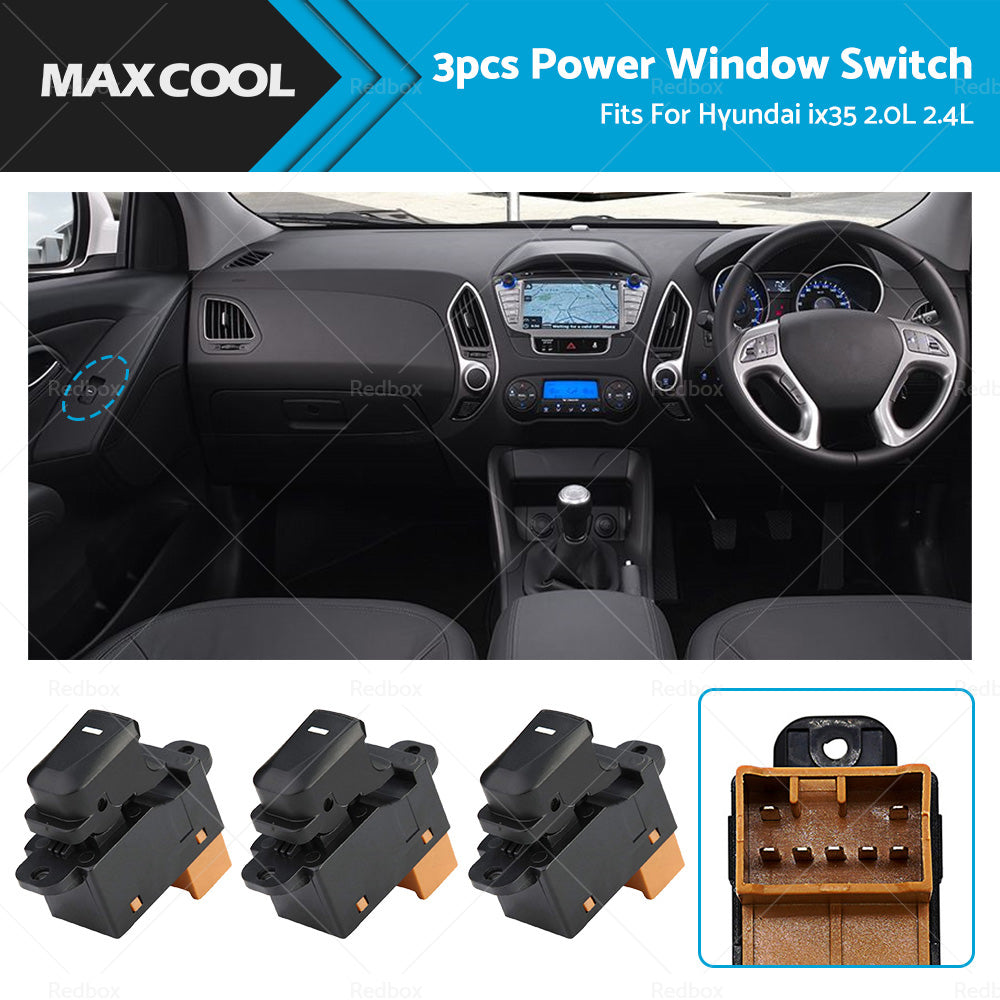 {{ 3Pcs Window Switch Passenger Side For Hyundai IX35 2. 0L 2. 4L 93580-2Z00 }} - Buy Car Parts Online at {{ Kaka Auto Parts }}.
