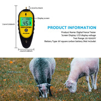 {{ ?15KV Digital Fence Tester Voltmeter Voltage Tester with LCD Display 200V-15000V }} - Buy Car Parts Online at {{ Kaka Auto Parts }}.