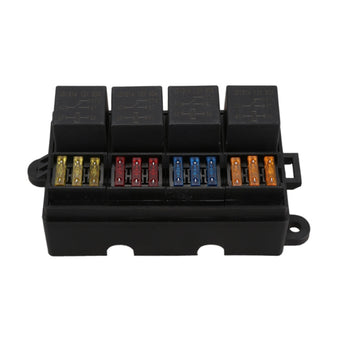 compare product 12 Way Blade Fuse Box 4-Relay Holder and Terminal and Fuse 12V 40A Car Auto Truck 4Pin