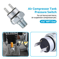 1 4inch NPT End Air Compressor Pressure Tank Control Switch Off Valve 90-120PSI