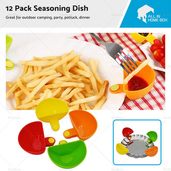 compare product 12 Pack Plastic Dip Clip Bowl Plate Holder Plate Clip Holders Dish Chip