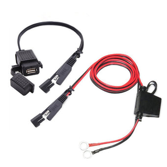 compare product 2PCS Waterproof Motorcycle Bike SAE to USB Charger Cable Adapter for GPS Phone